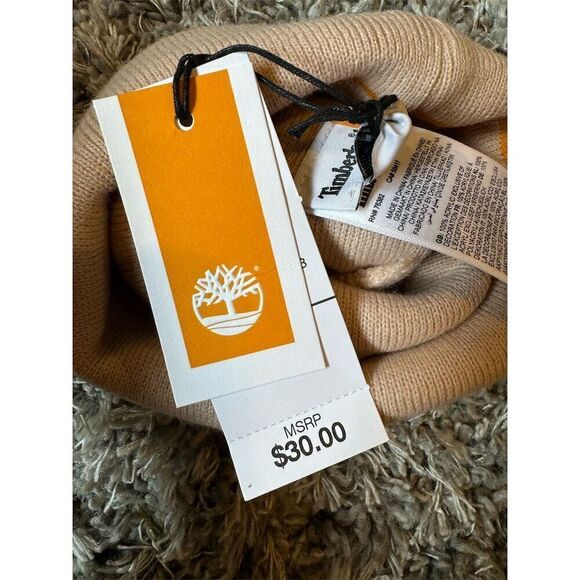 Timberland Women's Pink Cuffed Beanie with  Logo Patch - Picture 4 of 8